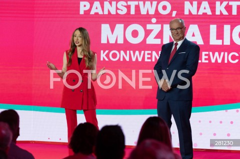  16.09.2023 WARSZAWA<br />
KONWENCJA PROGRAMOWA LEWICY<br />
PANSTWO NA KTORE MOZNA LICZYC<br />
N/Z AGNIESZKA DZIEMIANOWICZ BAK WLODZIMIERZ CZARZASTY<br />
FOT. MARCIN BANASZKIEWICZ/FOTONEWS  