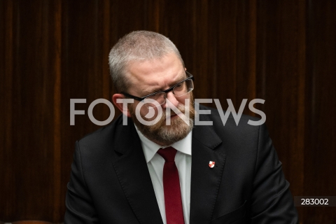  28.11.2023 WARSZAWA SEJM <br />
POSIEDZENIE SEJMU <br />
N/Z GRZEGORZ BRAUN<br />
FOT. MARCIN BANASZKIEWICZ/FOTONEWS 