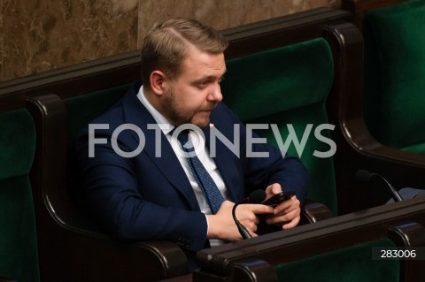  28.11.2023 WARSZAWA SEJM <br />
POSIEDZENIE SEJMU <br />
N/Z JACEK OZDOBA<br />
FOT. MARCIN BANASZKIEWICZ/FOTONEWS 