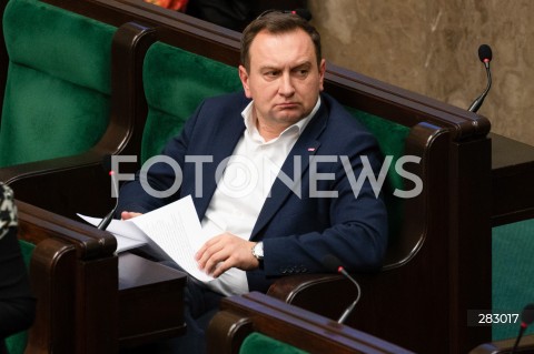  28.11.2023 WARSZAWA SEJM <br />
POSIEDZENIE SEJMU <br />
N/Z TOMASZ TRELA<br />
FOT. MARCIN BANASZKIEWICZ/FOTONEWS 