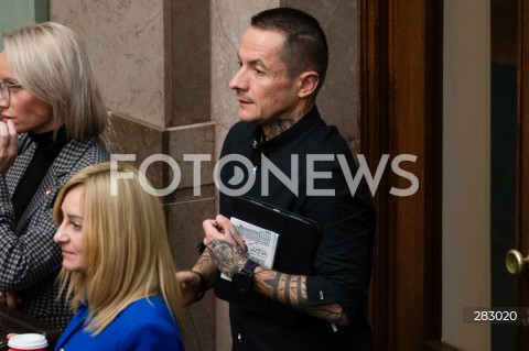  28.11.2023 WARSZAWA SEJM <br />
POSIEDZENIE SEJMU <br />
N/Z MARCIN JOZEFACIUK SYLWIA BIELAWSKA<br />
FOT. MARCIN BANASZKIEWICZ/FOTONEWS 