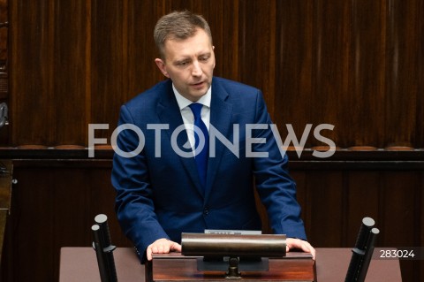  28.11.2023 WARSZAWA SEJM <br />
POSIEDZENIE SEJMU <br />
N/Z LUKASZ SCHREIBER<br />
FOT. MARCIN BANASZKIEWICZ/FOTONEWS 