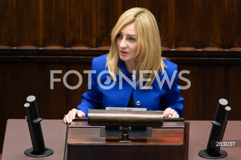  28.11.2023 WARSZAWA SEJM <br />
POSIEDZENIE SEJMU <br />
N/Z SYLWIA BIELAWSKA<br />
FOT. MARCIN BANASZKIEWICZ/FOTONEWS 