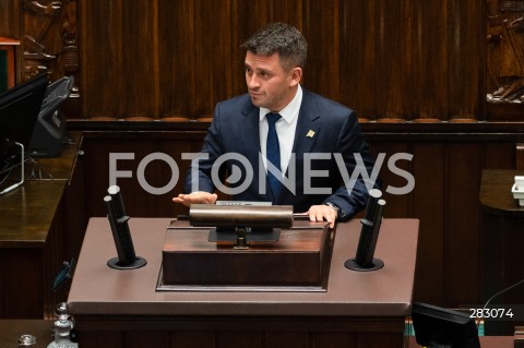  28.11.2023 WARSZAWA SEJM <br />
POSIEDZENIE SEJMU <br />
N/Z PAWEL SLIZ<br />
FOT. MARCIN BANASZKIEWICZ/FOTONEWS 