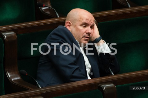  28.11.2023 WARSZAWA SEJM <br />
POSIEDZENIE SEJMU <br />
N/Z MARIUSZ GOSEK<br />
FOT. MARCIN BANASZKIEWICZ/FOTONEWS 