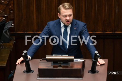  28.11.2023 WARSZAWA SEJM <br />
POSIEDZENIE SEJMU <br />
N/Z JACEKK OZDOBA<br />
FOT. MARCIN BANASZKIEWICZ/FOTONEWS 