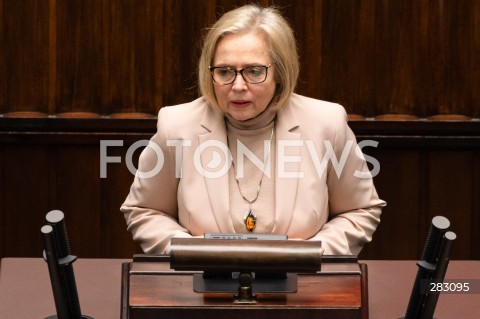  28.11.2023 WARSZAWA SEJM <br />
POSIEDZENIE SEJMU <br />
N/Z WANDA NOWICKA<br />
FOT. MARCIN BANASZKIEWICZ/FOTONEWS 