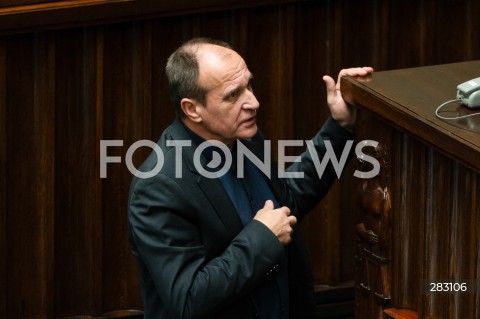  28.11.2023 WARSZAWA SEJM <br />
POSIEDZENIE SEJMU <br />
N/Z PAWEL KUKIZ<br />
FOT. MARCIN BANASZKIEWICZ/FOTONEWS 