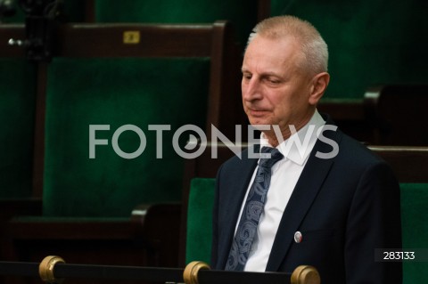  28.11.2023 WARSZAWA SEJM <br />
POSIEDZENIE SEJMU <br />
N/Z RYSZARD BREJZA<br />
FOT. MARCIN BANASZKIEWICZ/FOTONEWS 