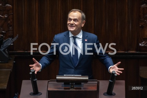  11.12.2023 WARSZAWA<br />
POSIEDZENIE SEJMU<br />
N/Z DONALD TUSK<br />
 