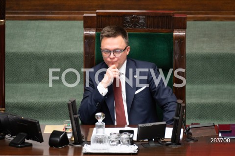  11.12.2023 WARSZAWA SEJM <br />
POSZIEDZENIE SEJMU<br />
WYBOR PREZESA RADY MINISTROW<br />
N/Z SZYMON HOLOWNIA<br />
FOT. MARCIN BANASZKIEWICZ/FOTONEWS  