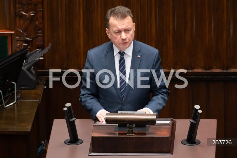  11.12.2023 WARSZAWA SEJM <br />
POSZIEDZENIE SEJMU<br />
WYBOR PREZESA RADY MINISTROW<br />
N/Z MARIUSZ BLASZCZAK<br />
FOT. MARCIN BANASZKIEWICZ/FOTONEWS  