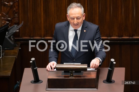  11.12.2023 WARSZAWA SEJM <br />
POSZIEDZENIE SEJMU<br />
WYBOR PREZESA RADY MINISTROW<br />
N/Z BARTLOMIEJ SIENKIEWICZ<br />
FOT. MARCIN BANASZKIEWICZ/FOTONEWS  