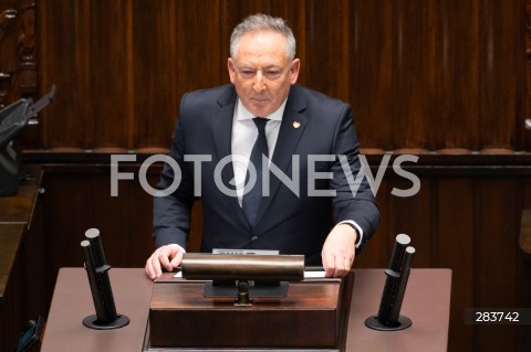  11.12.2023 WARSZAWA SEJM <br />
POSZIEDZENIE SEJMU<br />
WYBOR PREZESA RADY MINISTROW<br />
N/Z BARTLOMIEJ SIENKIEWICZ<br />
FOT. MARCIN BANASZKIEWICZ/FOTONEWS  