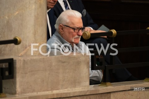  11.12.2023 WARSZAWA SEJM <br />
POSZIEDZENIE SEJMU<br />
WYBOR PREZESA RADY MINISTROW<br />
N/Z LECH WALESA<br />
FOT. MARCIN BANASZKIEWICZ/FOTONEWS  