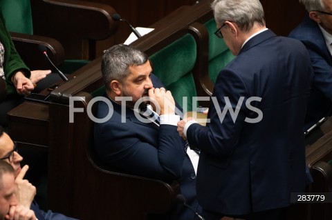  11.12.2023 WARSZAWA SEJM <br />
POSZIEDZENIE SEJMU<br />
WYBOR PREZESA RADY MINISTROW<br />
N/Z KRZYSZTOF SOBOLEWSKI PIOTR GLINSKI<br />
FOT. MARCIN BANASZKIEWICZ/FOTONEWS  