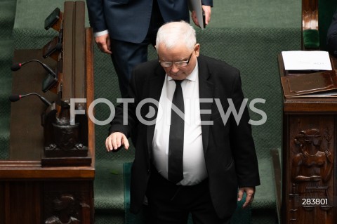  11.12.2023 WARSZAWA SEJM <br />
POSZIEDZENIE SEJMU<br />
WYBOR PREZESA RADY MINISTROW<br />
N/Z JAROSLAW KACZYNSKI<br />
FOT. MARCIN BANASZKIEWICZ/FOTONEWS  