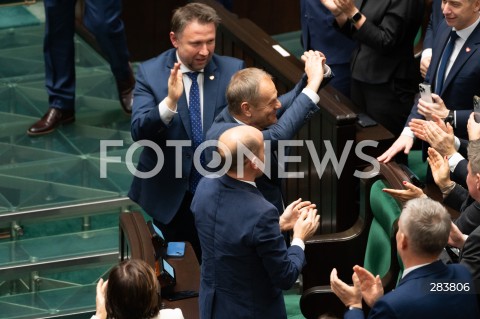  11.12.2023 WARSZAWA SEJM <br />
POSZIEDZENIE SEJMU<br />
WYBOR PREZESA RADY MINISTROW<br />
N/Z MARCIN KIERWINSKI DONALD TUSK BORYS BUDKA<br />
FOT. MARCIN BANASZKIEWICZ/FOTONEWS  