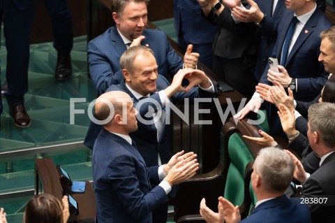  11.12.2023 WARSZAWA SEJM <br />
POSZIEDZENIE SEJMU<br />
WYBOR PREZESA RADY MINISTROW<br />
N/Z MARCIN KIERWINSKI DONALD TUSK BORYS BUDKA<br />
FOT. MARCIN BANASZKIEWICZ/FOTONEWS  