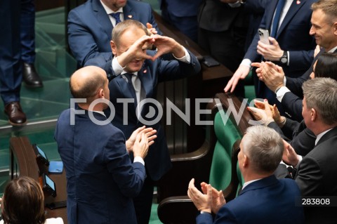  11.12.2023 WARSZAWA SEJM <br />
POSZIEDZENIE SEJMU<br />
WYBOR PREZESA RADY MINISTROW<br />
N/Z DONALD TUSK BORYS BUDKA<br />
FOT. MARCIN BANASZKIEWICZ/FOTONEWS  