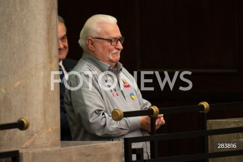  11.12.2023 WARSZAWA SEJM <br />
POSZIEDZENIE SEJMU<br />
WYBOR PREZESA RADY MINISTROW<br />
N/Z LECH WALESA<br />
FOT. MARCIN BANASZKIEWICZ/FOTONEWS  