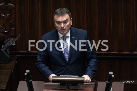  12.12.2023 WARSZAWA<br />
POSIEDZENIE SEJMU<br />
N/Z MARIUSZ KRYSTIAN<br />
 