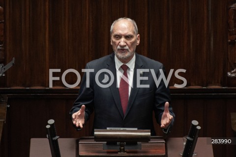  12.12.2023 WARSZAWA<br />
POSIEDZENIE SEJMU<br />
N/Z ANTONI MACIEREWICZ<br />
 