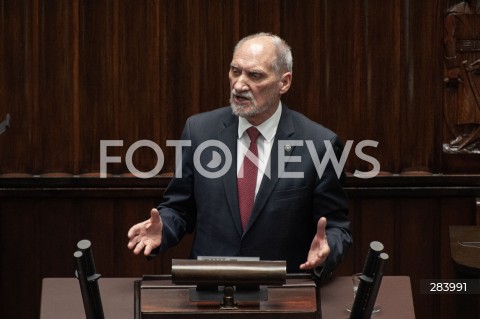 12.12.2023 WARSZAWA<br />
POSIEDZENIE SEJMU<br />
N/Z ANTONI MACIEREWICZ<br />
 