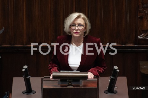  12.12.2023 WARSZAWA<br />
POSIEDZENIE SEJMU<br />
N/Z MARZENA ANNA MACHALEK<br />
 