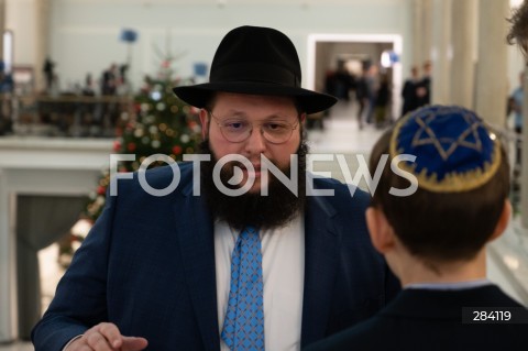  14.12.2023 WARSZAWA<br />
UROCZYSTOSC ZAPALENIA MENORY CHANUKOWEJ W SEJMIE RP<br />
N/Z SZALOM DOW BER STAMBLER<br />
FOT. MARCIN BANASZKIEWICZ/FOTONEWS  