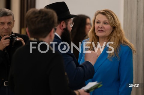  14.12.2023 WARSZAWA<br />
UROCZYSTOSC ZAPALENIA MENORY CHANUKOWEJ W SEJMIE RP<br />
N/Z KATARZYNA PIEKARSKA<br />
FOT. MARCIN BANASZKIEWICZ/FOTONEWS  