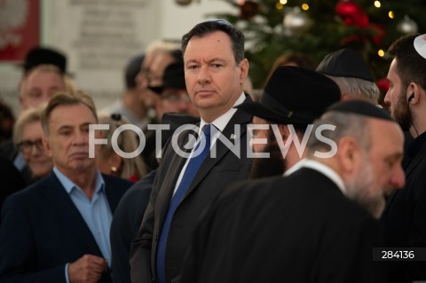  14.12.2023 WARSZAWA<br />
UROCZYSTOSC ZAPALENIA MENORY CHANUKOWEJ W SEJMIE RP<br />
N/Z YACOV LIVNE<br />
FOT. MARCIN BANASZKIEWICZ/FOTONEWS  