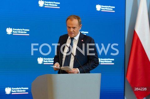  27.12.2023 WARSZAWA<br />
KONFERENCJA PRASOWA PREMIERA DONALDA TUSKA<br />
N/Z PREMIER DONALD TUSK<br />
FOT. MARCIN BANASZKIEWICZ/FOTONEWS  