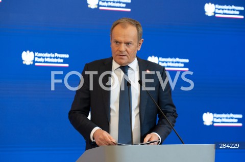  27.12.2023 WARSZAWA<br />
KONFERENCJA PRASOWA PREMIERA DONALDA TUSKA<br />
N/Z PREMIER DONALD TUSK<br />
FOT. MARCIN BANASZKIEWICZ/FOTONEWS  