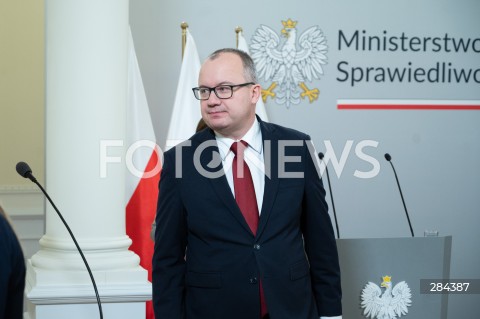 Konferencja prasowa ministra sprawiedliwości Adama Bodnara w Warszawie