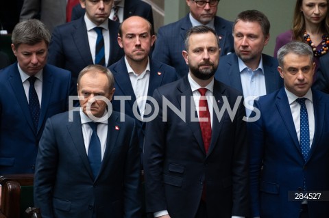  18.01.2024 WARSZAWA SEJM <br />
POSIEDZENIE SEJMU RP<br />
N/Z DONALD TUSK WLADYSLAW KOSINIAK KAMYSZ BORYS BUDKA MARCIN KIERWINSKI KRZYSZTOF GAWKOWSKI JAN GRABIEC<br />
FOT. MARCIN BANASZKIEWICZ/FOTONEWS  