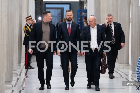  09.02.2024  WARSZAWA<br />
POSIEDZENIE SEJMU W WARSZAWIE<br />
N/Z KRZYSZTOF PASZYK WLADYSLAW KOSINIAK KAMYSZ<br />
FOT. MARCIN BANASZKIEWICZ/FOTONEWS  