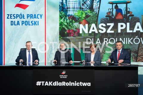 Konferencja prasowa polityków PiS nt. rolnictwa w Warszawie