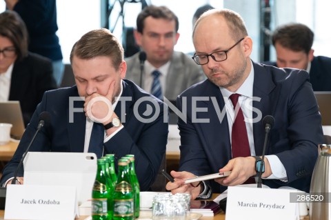  15.03.2024 WARSZAWA<br />
KOMISJA SLEDCZA DS. PEGASUSA<br />
N/Z JACEK OZDOBA MARCIN PRZYDACZ<br />
FOT. MARCIN BANASZKIEWICZ/FOTONEWS  