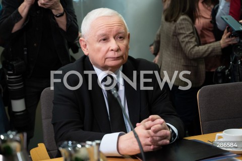  15.03.2024 WARSZAWA<br />
KOMISJA SLEDCZA DS. PEGASUSA<br />
N/Z JAROSLAW KACZYNSKI<br />
FOT. MARCIN BANASZKIEWICZ/FOTONEWS  