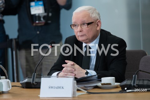  15.03.2024 WARSZAWA<br />
KOMISJA SLEDCZA DS. PEGASUSA<br />
N/Z JAROSLAW KACZYNSKI<br />
FOT. MARCIN BANASZKIEWICZ/FOTONEWS  