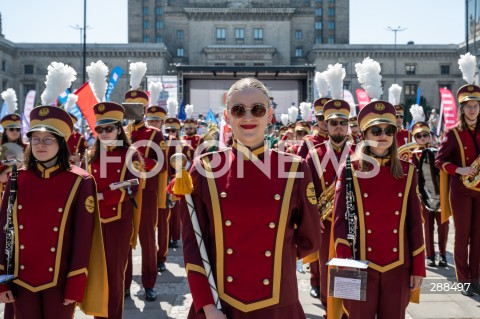  01.05.2024 WARSZAWA<br />
MARSZ LEWICY I OPZZ Z OKAZJI SWIETA PRACY<br />
NIECH SIE SWIECI 1 MAJA<br />
N/Z UCZESTNICY MARSZU ORKIESTRA<br />
FOT. MARCIN BANASZKIEWICZ/FOTONEWS  