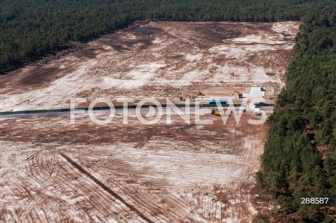  02.05.2024 SLAJSZEWO<br />
OKOLICE BUDOWY ELEKTROWNI JADROWEJ W SLAJSZEWIE<br />
N/Z WIDOK Z DRONA NA MIEJSCE WYCINKI POD BUDOWE ELEKTROWNI JADROWEJ W SLAJSZEWIE<br />
 