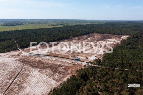  02.05.2024 SLAJSZEWO<br />
OKOLICE BUDOWY ELEKTROWNI JADROWEJ W SLAJSZEWIE<br />
N/Z WIDOK Z DRONA NA MIEJSCE WYCINKI POD BUDOWE ELEKTROWNI JADROWEJ W SLAJSZEWIE<br />
 