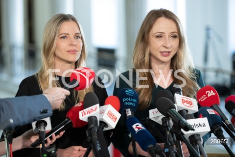  08.05.2024 WARSZAWA<br />
POSIEDZENIE SEJMU RP<br />
N/Z ALEKSANDRA GAJEWSKA AGNIESZKA DZIEMIANOWICZ BAK<br />
FOT. MARCIN BANASZKIEWICZ/FOTONEWS 