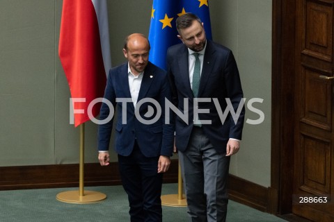  08.05.2024 WARSZAWA<br />
POSIEDZENIE SEJMU RP<br />
N/Z BORYS BUDKA WLADYSLAW KOSINIAK KAMYSZ<br />
FOT. MARCIN BANASZKIEWICZ/FOTONEWS 