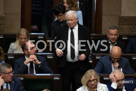  08.05.2024 WARSZAWA<br />
POSIEDZENIE SEJMU RP<br />
N/Z JAROSLAW KACZYNSKI<br />
FOT. MARCIN BANASZKIEWICZ/FOTONEWS 