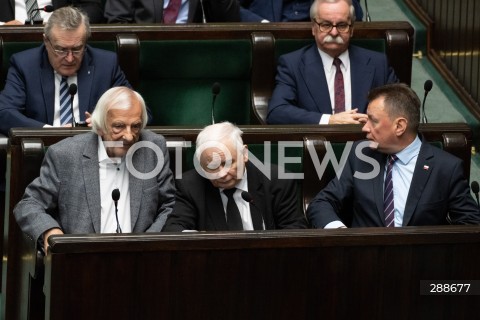  08.05.2024 WARSZAWA<br />
POSIEDZENIE SEJMU RP<br />
N/Z RYSZARD TERLECKI JAROSLAW KACZYNSKI MARIUSZ BLASZCZAK<br />
FOT. MARCIN BANASZKIEWICZ/FOTONEWS 