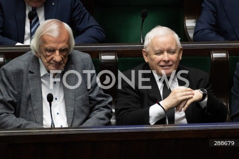  08.05.2024 WARSZAWA<br />
POSIEDZENIE SEJMU RP<br />
N/Z RYSZARD TERLECKI JAROSLAW KACZYNSKI<br />
FOT. MARCIN BANASZKIEWICZ/FOTONEWS 