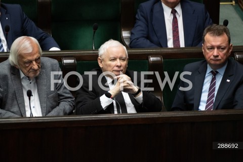  08.05.2024 WARSZAWA<br />
POSIEDZENIE SEJMU RP<br />
N/Z RYSZARD TERLECKI JAROSLAW KACZYNSKI MARIUSZ BLASZCZAK<br />
FOT. MARCIN BANASZKIEWICZ/FOTONEWS 